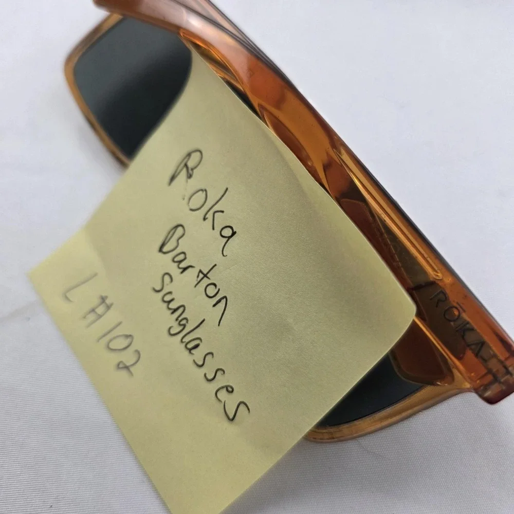 Roka Barton Sunglasses Mens 56-18-134 Brown Gray Tinted Square E7547-0956
